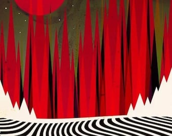 Scenic Elsewhere - Retro Psychedelic Scifi Landscape