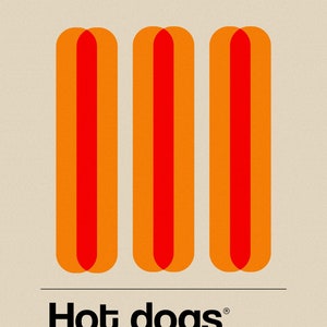 Hot Dogs - Minimalistische Food Art
