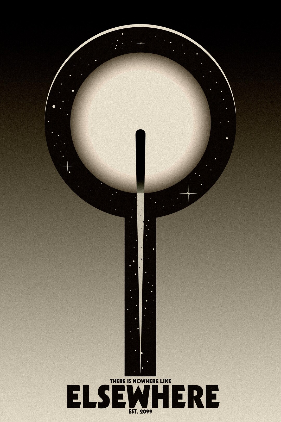 There is Nowhere Like Elsewhere - Retro Scifi Brutalist Travel Print - Etsy