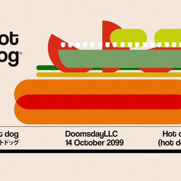 Hot Dog - Minimalist Food Art