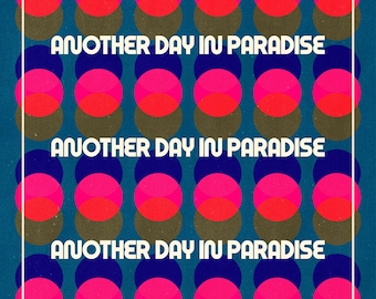Retro Geometric Funky Pop Art Parody - Another Day in Paradise