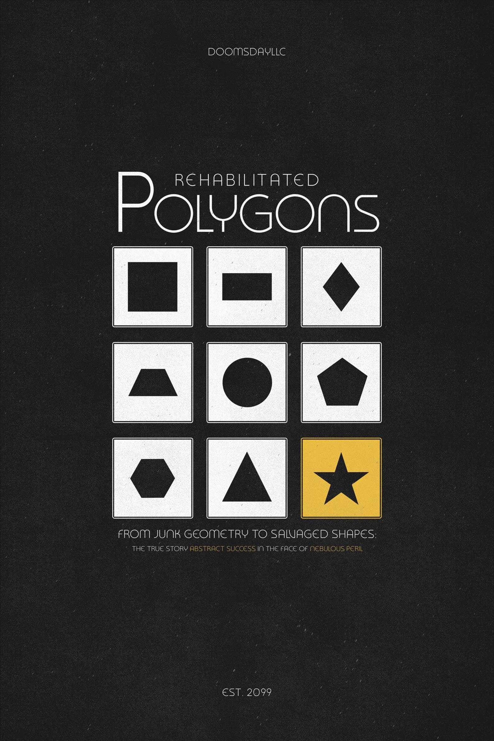 Rehabilitated Shapes - Retro Minimalist Book Cover Parody Print - Etsy