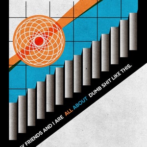 Póster Retro Atomic Parody - 12" por 18" - Oh Cool