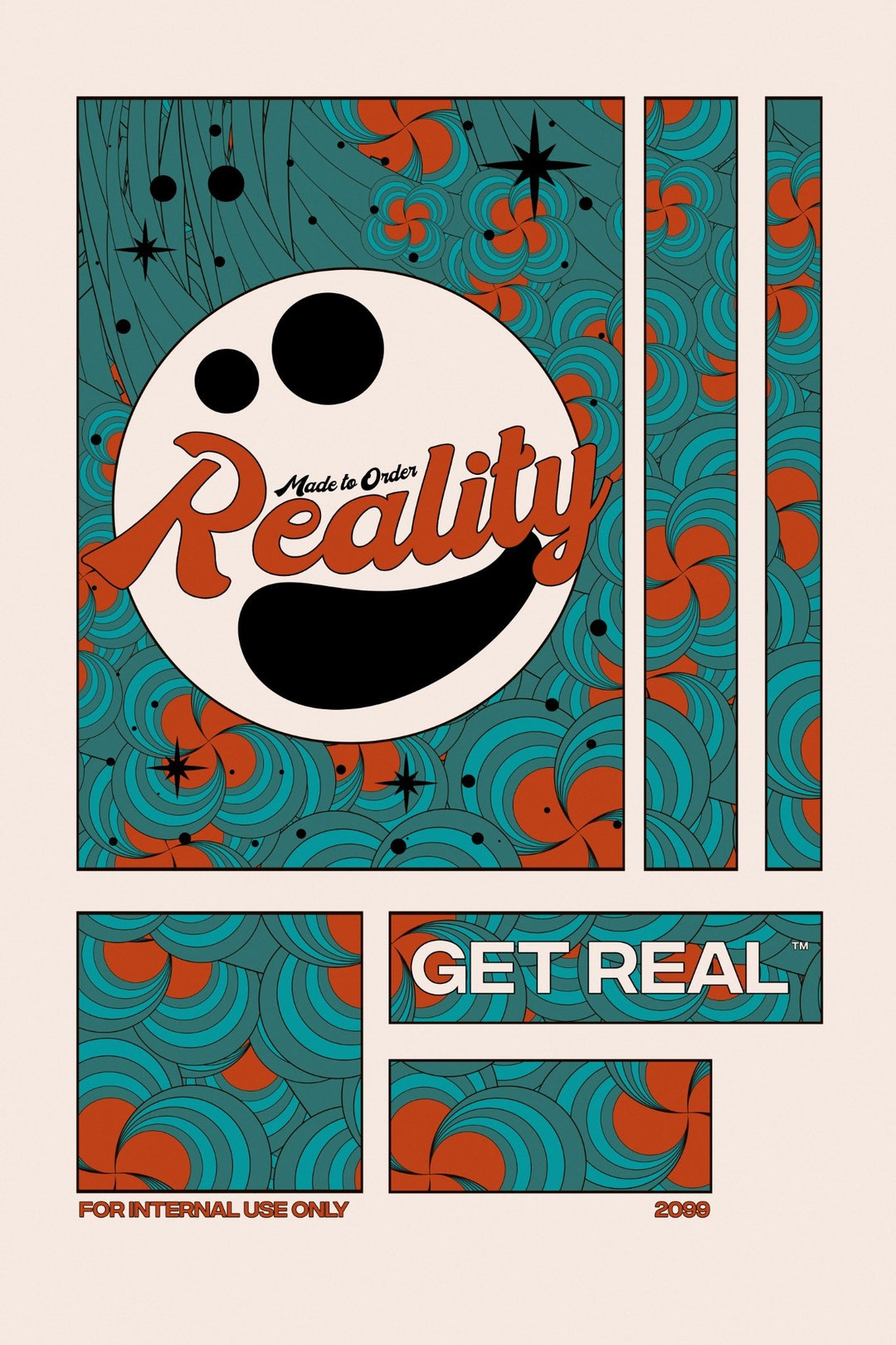 サイケデリックSF広告 - Get Real(tm) - 12インチ×18インチポスター