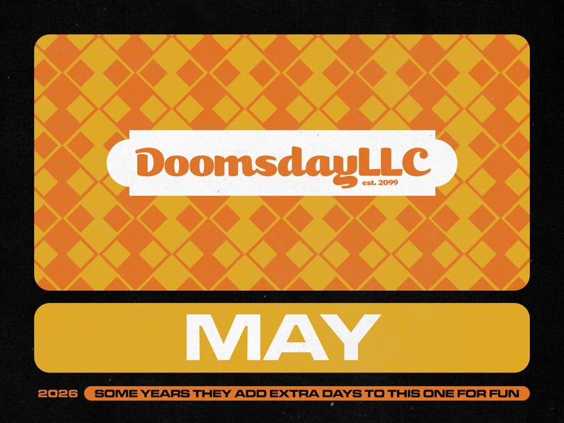 Doomsdayllc 2026 Limited Edition Calendar - Etsy