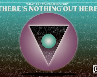 There's Nothing Out Here - Retro Style "Liminal Space Travel" Poster