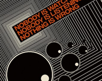 Nothing Is Wrong - Dystopian Scifi Brutalist Propaganda Parody Poster