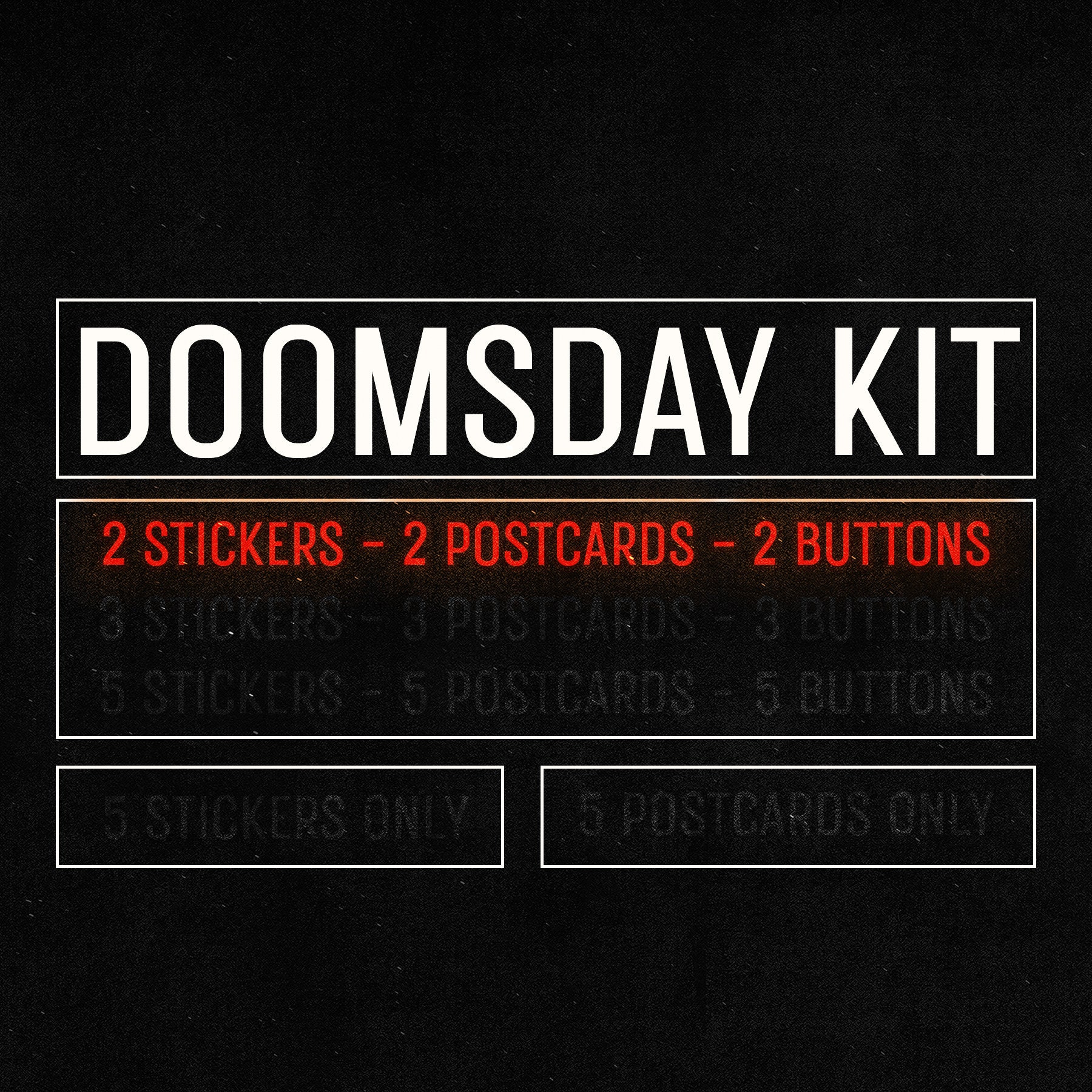 Doomsday Kits - Stickers/postcards/buttons Variety Packs - Etsy