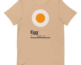 Camiseta con forma de huevo: comida minimalista y adorable