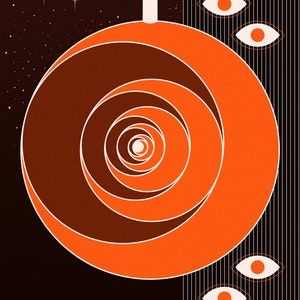 Es lo que está pasando - 12" por 18" Póster original retro psicodélico de mediados de siglo