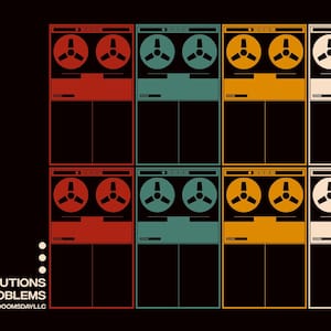 Solutions Require Problems - Retro Mid Century Minimalist Office Parody Print