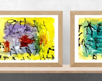 Druckbare abstrakte moderne Kunstwerk, bunte Original Acryl AquarellGemälde, digitaler Download Kunst für Home Dorm Büro Dekor Handwerk