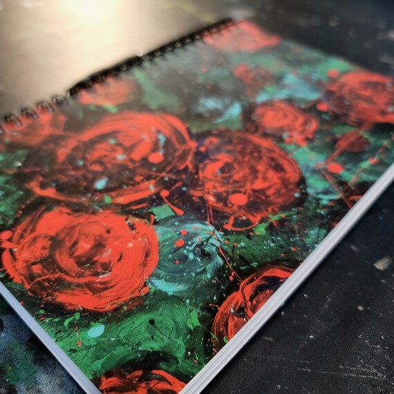 Abstract Roses Art Print Spiral Notebook | Dotted Journal