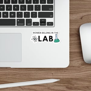 Le donne appartengono al laboratorio Adesivi fustellati - Donne in STEM - Empowerment femminile - Vita di dottorato