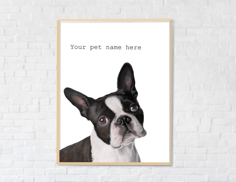 Custom Dog Portrait digital print, popular right now, custom oil painting, pet parent gift image 2