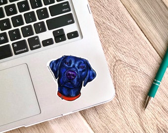 Brooks the Black Labrador Retriever Sticker per Waterbottle o Laptop