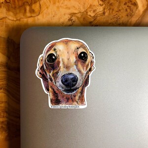 Greyhound Sticker - water resistant stickers, greyhound gifts, greyhound decal, doggo water bottle sticker, laptop stickers