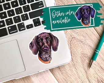 Duitse kortharige pointer sticker - waterbestendige stickers, GSP geschenken, GSP sticker, laptop stickers, Engels Pointer, trending nu