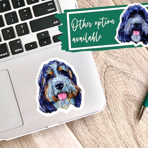 Bernedoodle Sticker - water resistant sticker, popular right now, bernedoodle gifts, Bernedoodle decal