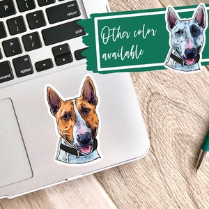 English Bull Terrier Sticker - water resistant stickers, bull terrier gifts, bull terrier mom, popular right now