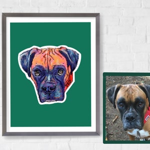 Custom Dog Portrait- digital print, custom pet portrait, cartoon portrait, portrait from photo, popular right now