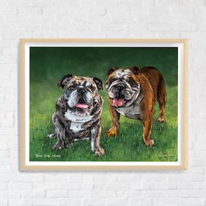 Custom Dog Portrait - digital print, portrait from photo, drawing from photo, dog cartoon portrait, popular right now