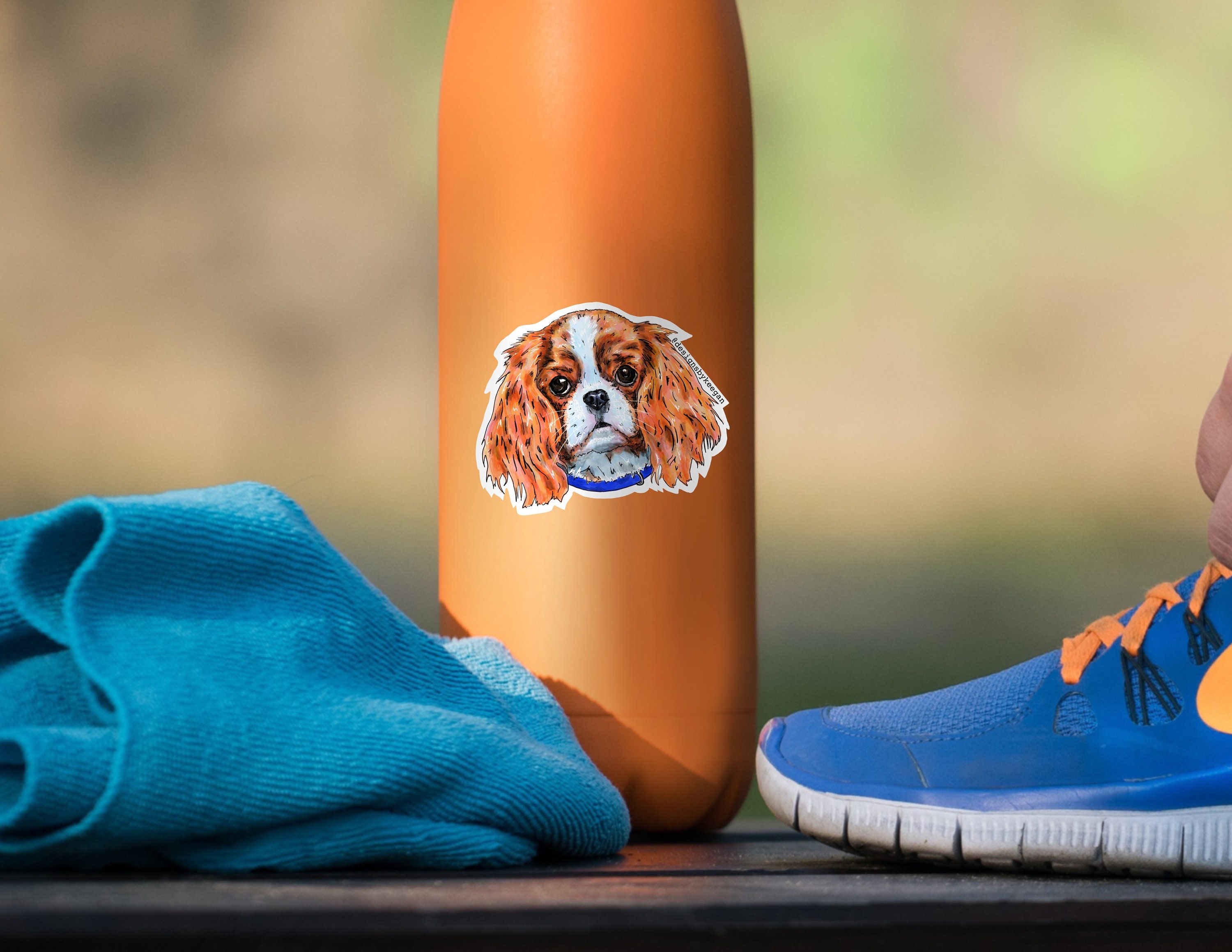 Cavalier King Charles Sticker - Water Resistant Stickers, King Charles ...