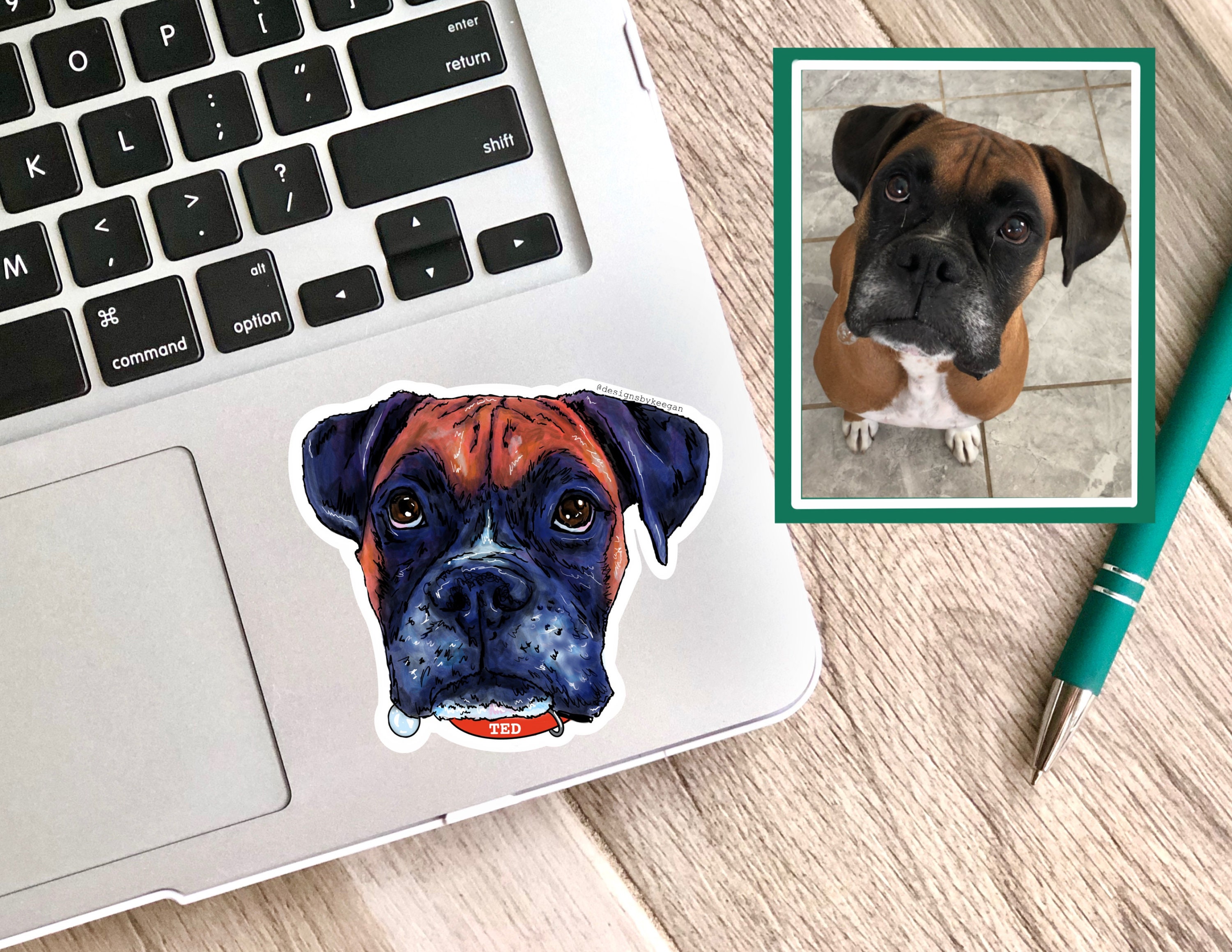 Custom Dog Sticker water resistant stickers laptop Etsy