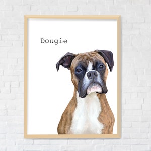 Custom Dog Portrait digital print, popular right now, custom oil painting, pet parent gift image 1