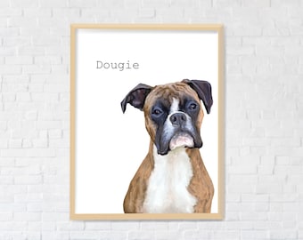 Custom Dog Portrait - digital print, popular right now, custom oil painting, pet parent gift