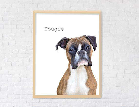 Custom Dog Portrait - digital print, popular right now, custom oil painting, pet parent gift