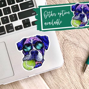 Boxer Dog Sunglasses Sticker - pegatinas resistentes al agua, pegatinas para computadoras portátiles, regalos boxer, mamá boxer, popular en este momento