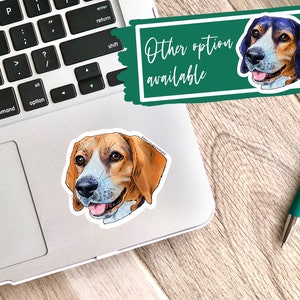 Baxter the Beagle Sticker - water resistant stickers, beagle gifts