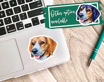 Baxter the Beagle Sticker - water resistant stickers, beagle gifts