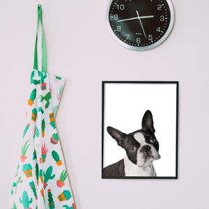 Boston Terrier Print digital print, instant download, Boston terrier gifts, Boston illustration, trending now image 2