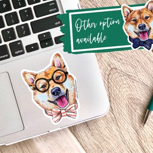 Shiba Inu Sticker - water resistant stickers, laptop stickers, water bottle sticker, shiba inu gifts, popular right now