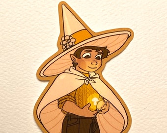 Mushroom witch sticker