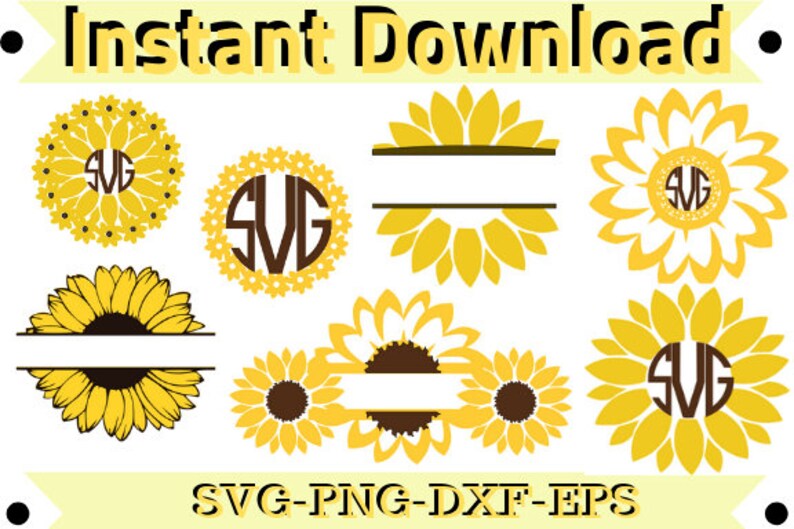 Free Free Sunflower Svg Monogram 922 SVG PNG EPS DXF File