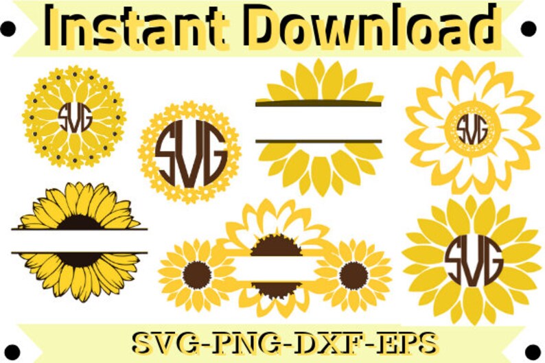 Free Free 98 Sunflower Svg Monogram SVG PNG EPS DXF File