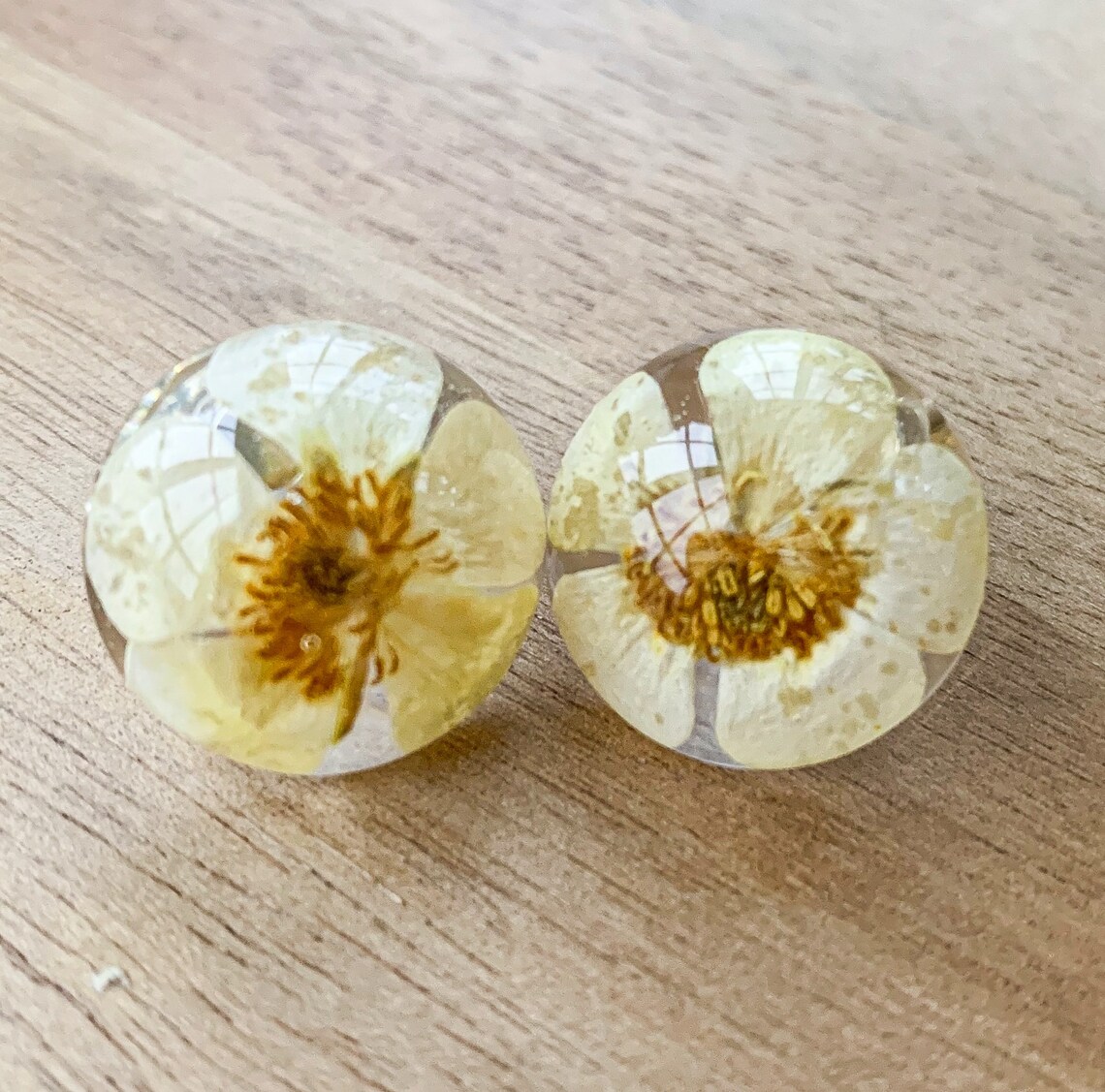 REAL Dried Wildflower Earrings Studs. Pressed Flower Earrings. Etsy