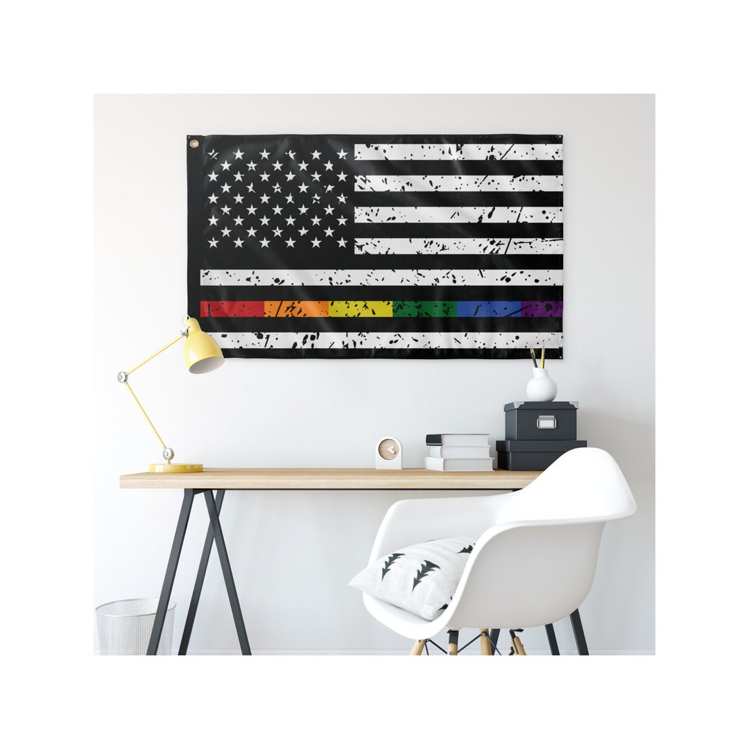 American Pride Flag Rainbow Pride Flag for Home Decor Wall - Etsy