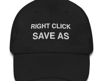 Gorra bordada con clic derecho y guardar como - Gorra de béisbol con meme de IT