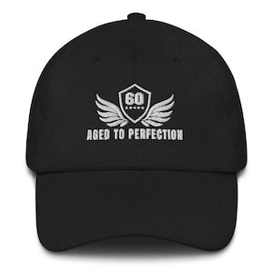 60th Year Old Birthday Gift Baseball Cap - 1961 Aged to Perfection 60th birthday gift for her or him