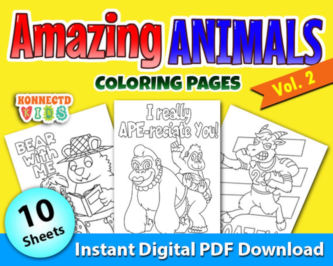 10 Printable Animal Coloring Pictures for Creative and Educational Fun
