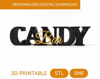 Custom Event Sign 3D Print File STL 3MF | Personalized Printable Table Sign for Weddings, Birthday, Baby Shower and more | Digital Download