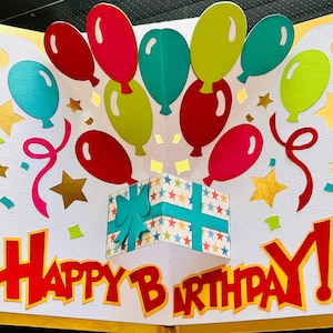 Pop Up Balloon Birthday Card