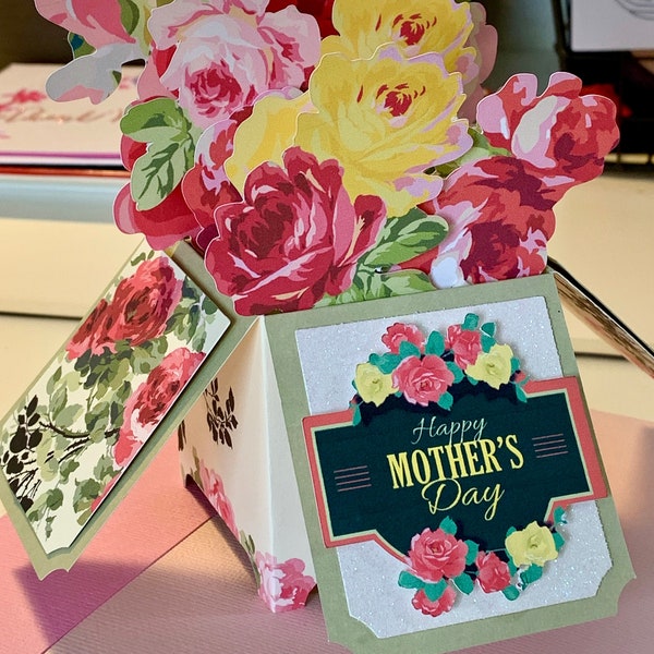 Pop Out Mother's Day Elegant Box Card