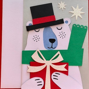Polar Bear Christmas Greeting Card