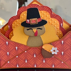 Thanksgiving Turkey Envelope Box Card