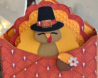 Thanksgiving Turkey Envelope Box Card